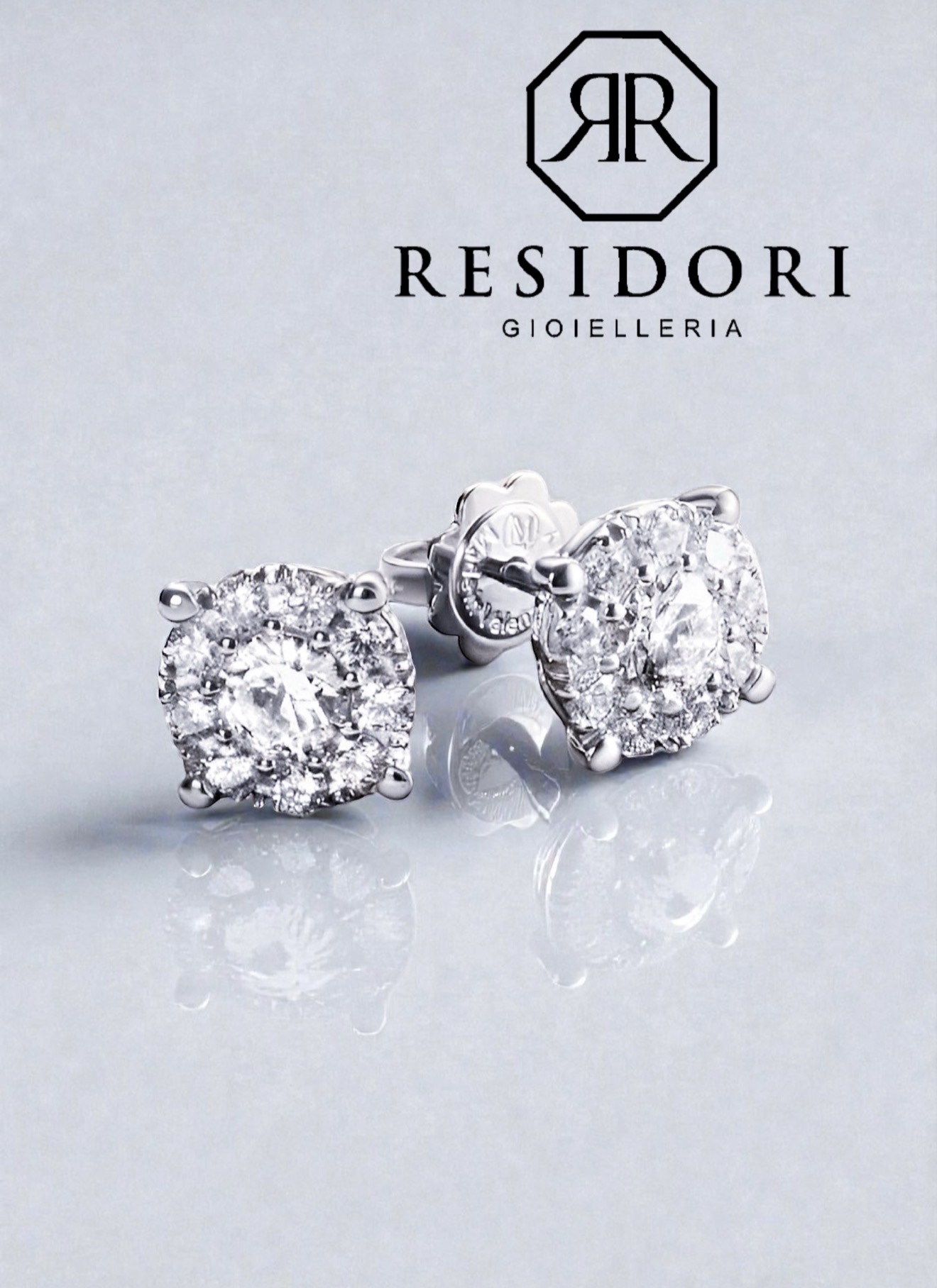 Orecchini con diamanti Punti luce