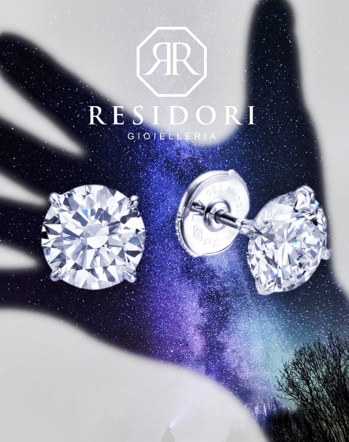 Orecchini con diamanti Residori Gioielleria assortimento
